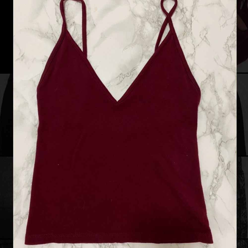 Brandy Melville Maroon/Wine Crop Tank